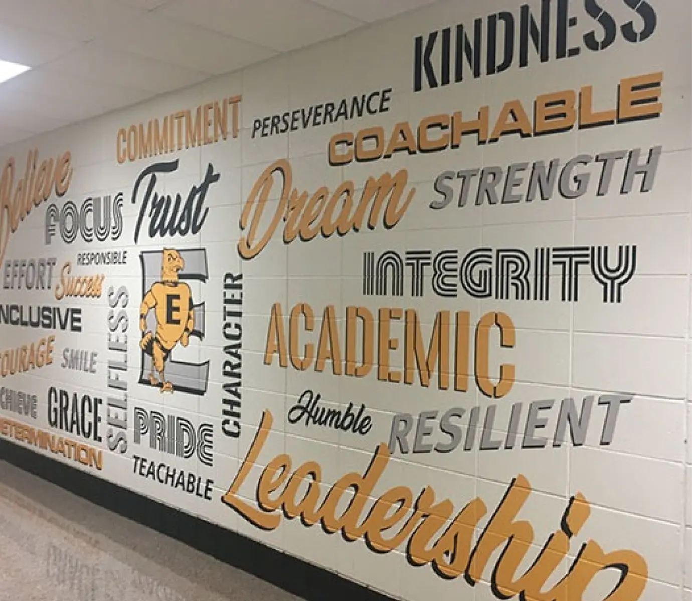 Letters wall Wrap